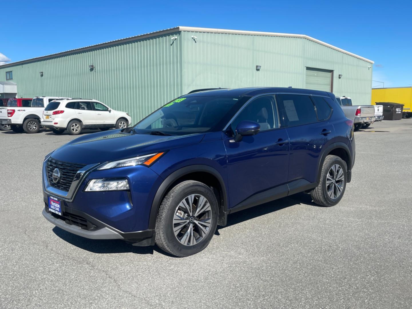 2021 BLUE NISSAN ROGUE SV (JN8AT3BB5MW) with an 2.5L engine, Continuously Variable transmission, located at 1960 Industrial Drive, Wasilla, 99654, (907) 274-2277, 61.573475, -149.400146 - Photo#0